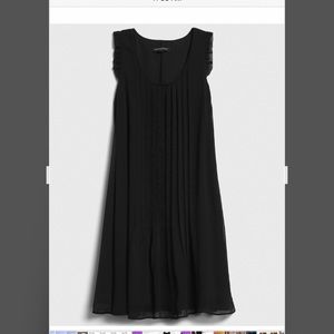 Black chiffon shift dress